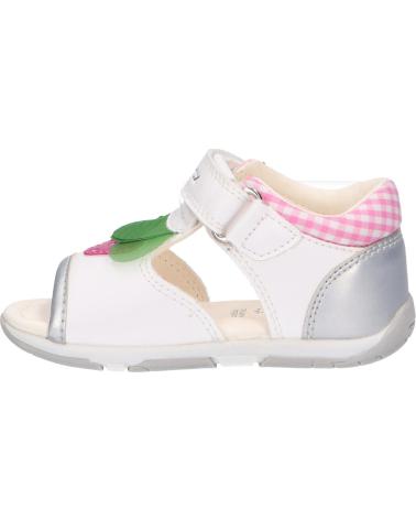 Sandali per Bambina GEOX B020YB 054AJ B SANDAL TAPUZ C0007 WHITE-SILVER