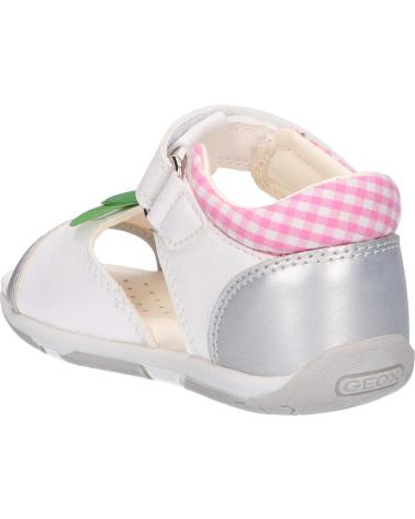 Sandali per Bambina GEOX B020YB 054AJ B SANDAL TAPUZ C0007 WHITE-SILVER