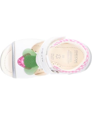 Sandali per Bambina GEOX B020YB 054AJ B SANDAL TAPUZ C0007 WHITE-SILVER