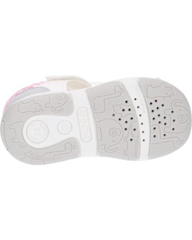 Sandali per Bambina GEOX B020YB 054AJ B SANDAL TAPUZ C0007 WHITE-SILVER