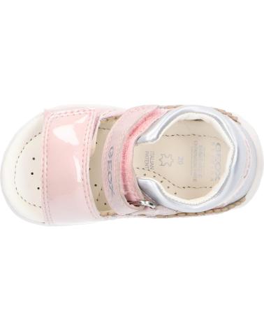 Sandali per Bambina GEOX B1538A 010AJ B SANDAL NICELY C0514 PINK-SILVER