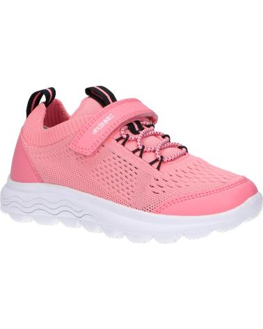 Sportivo per Bambina GEOX J26GYB 06KBC J SPHERICA C7G9B CORAL-BLACK