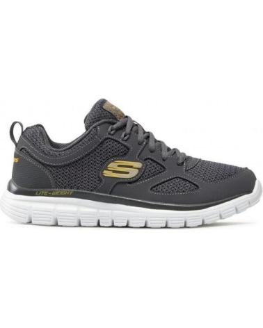 SKECHERS ZAPATILLAS BURNS HOMBRE 52635-CHAR GRIS