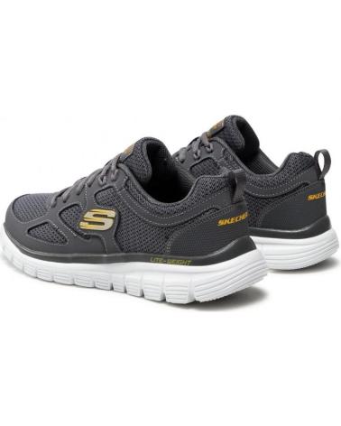 SKECHERS ZAPATILLAS BURNS HOMBRE 52635-CHAR GRIS