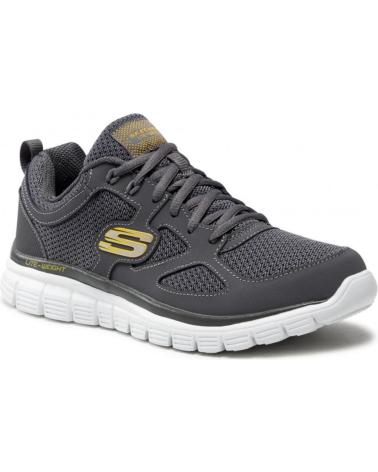 SKECHERS ZAPATILLAS BURNS HOMBRE 52635-CHAR GRIS