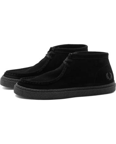 Bottines pour Homme FRED PERRY DAWSON MID SUEDE B4351 - 41 BLACK