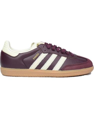 Esportes  de Mulher ADIDAS SAMBA OG WOMAN ID0477 MAROON-CREWHT-GOLD - 36 2-3 BURGUNDY