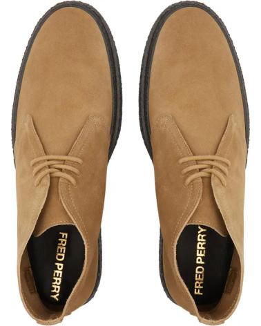 Stivaletti per Uomo FRED PERRY HAWLEY SUEDE B4361 WARM STONE - 40 BROWN
