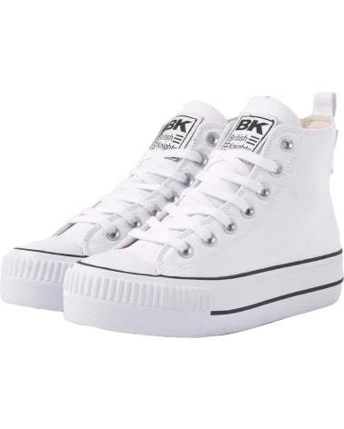 Sportschuhe für Damen  BOTIN DE LONA CON CORDONERAS Y PLATAFORMA BLANCO