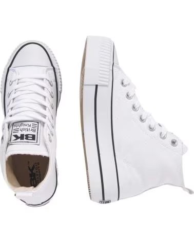 Sportschuhe für Damen  BOTIN DE LONA CON CORDONERAS Y PLATAFORMA BLANCO