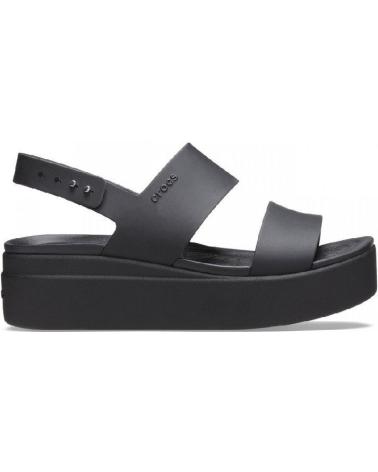 Sandalen für Damen CROCS BROOKLYN LOW WEDGE 206453 NEGRO