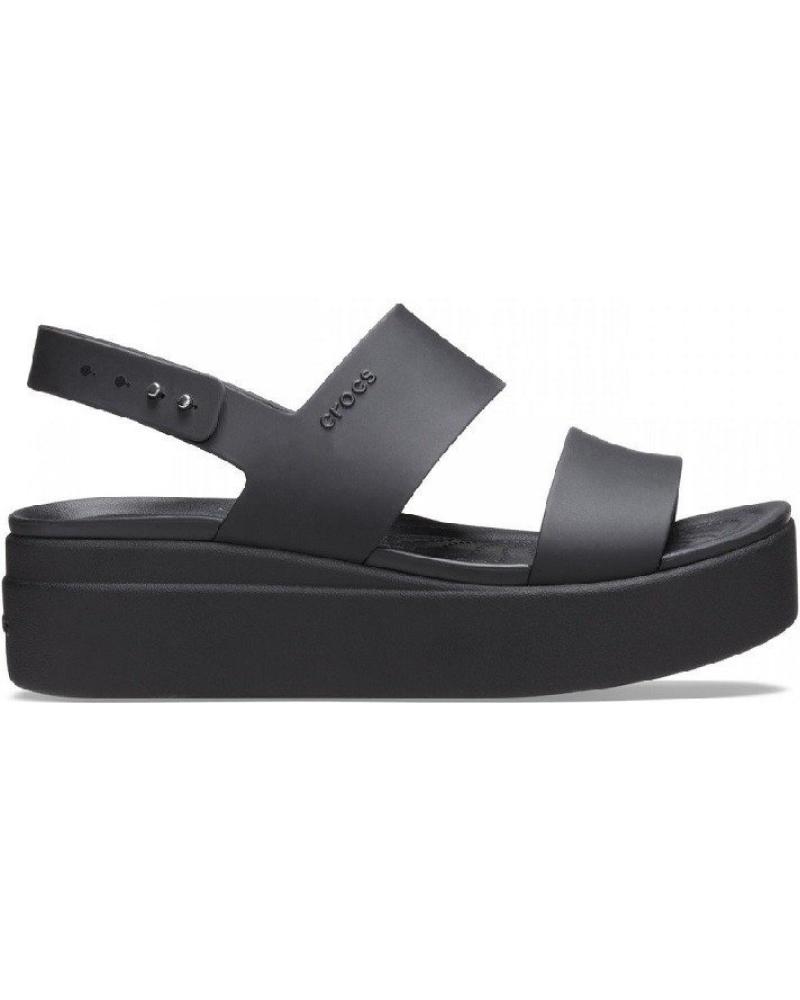Sandalen für Damen CROCS BROOKLYN LOW WEDGE 206453 NEGRO