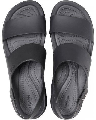 Sandalen für Damen CROCS BROOKLYN LOW WEDGE 206453 NEGRO