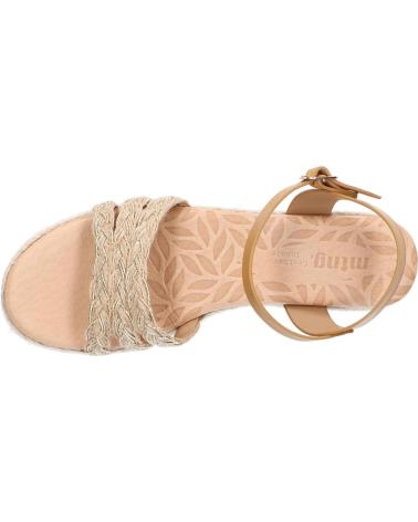 Sandalias de Mujer MTNG 59625 C56052 TRENZA JUTE NATURAL CHAMPAGNE - EMPOLVADO CUERO