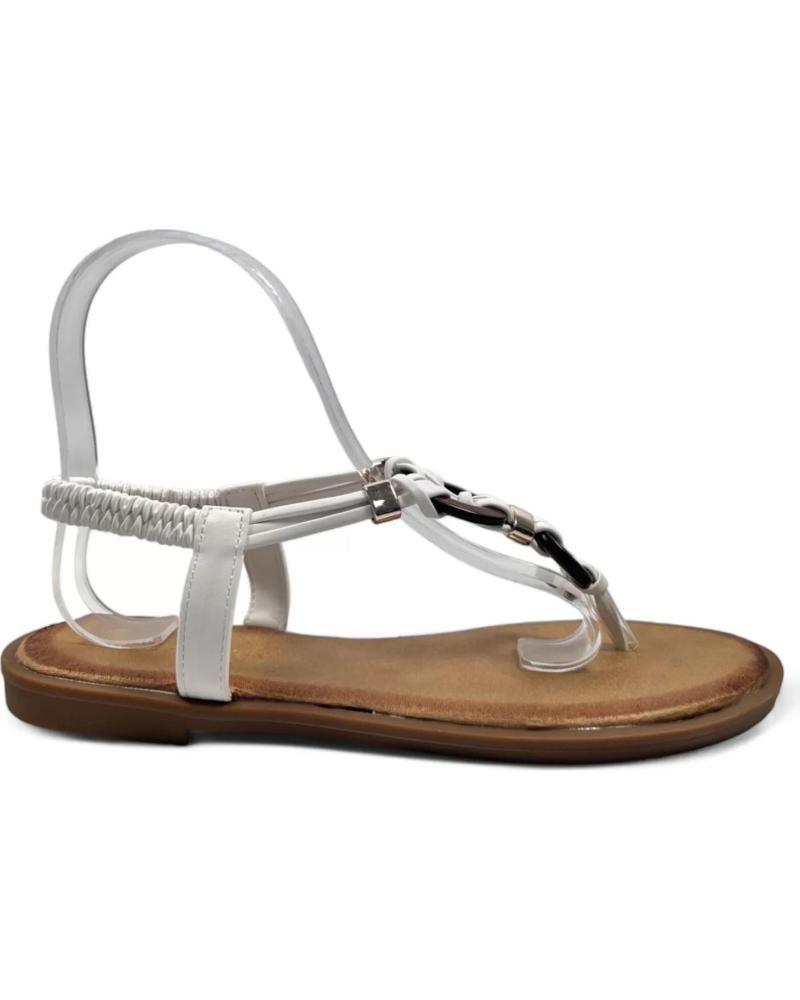 Sandalen für Damen TIMBOS SANDALIA ESCLAVA PLANA MUJER 130122 BLANCO