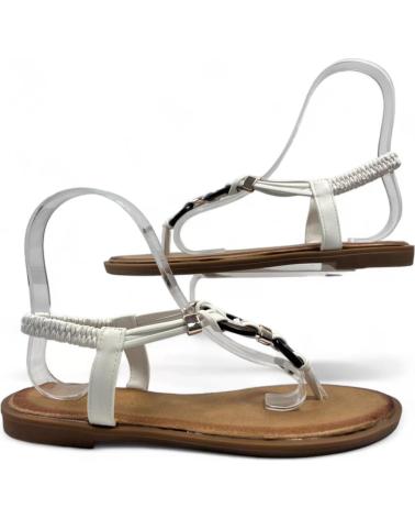 Sandalen für Damen TIMBOS SANDALIA ESCLAVA PLANA MUJER 130122 BLANCO