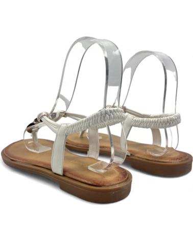 Sandalen für Damen TIMBOS SANDALIA ESCLAVA PLANA MUJER 130122 BLANCO