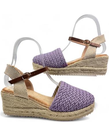 Woman Sandals TIMBOS SANDALIA CUNA ESPARTO MUJER 130089 MORADO