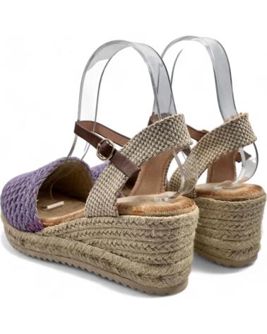 Woman Sandals TIMBOS SANDALIA CUNA ESPARTO MUJER 130089 MORADO