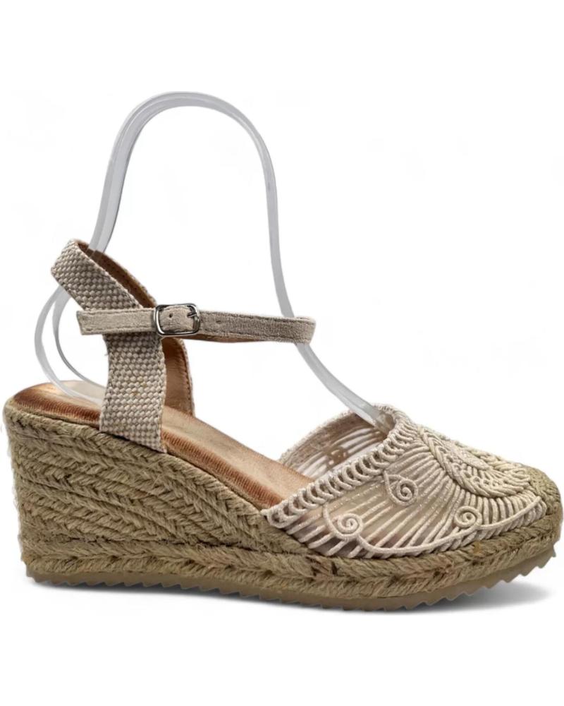 Woman Sandals TIMBOS SANDALIA CUNA ESPARTO MUJER 130085 BEIGE