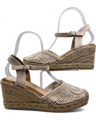 Woman Sandals TIMBOS SANDALIA CUNA ESPARTO MUJER 130085 BEIGE