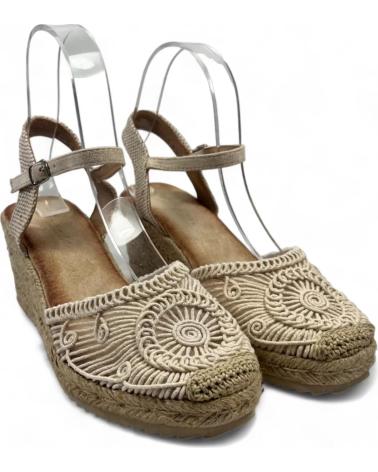 Woman Sandals TIMBOS SANDALIA CUNA ESPARTO MUJER 130085 BEIGE