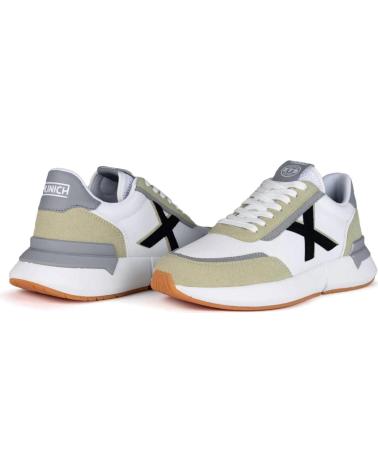 Deportivas-De-Hombre-MUNICH-ZAPATILLAS-CASUAL-BLANCO