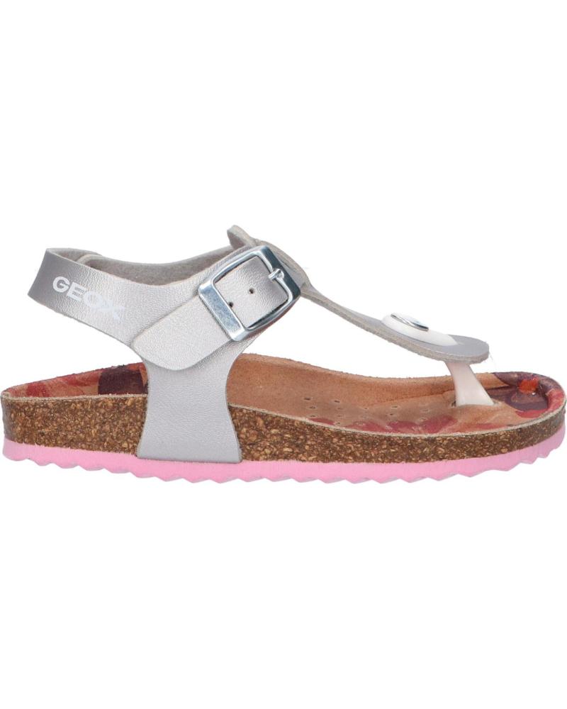 Sandalen für Mädchen GEOX J258MB 000NF J ADRIEL C1007 SILVER PLATA
