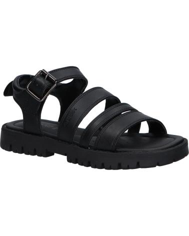 Sandalen für Mädchen GEOX J25FYB 000BC J SANDAL STARBLUSH C9999 BLACK NEGRO