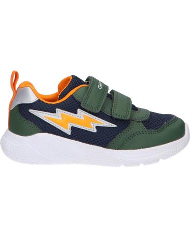 Sportif pour Garçon GEOX B254UA 01454 B SPRINTYE C3231 DK GREEN- ORANGE VERDE