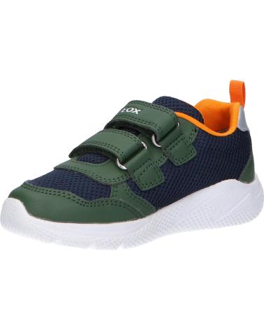 Sportif pour Garçon GEOX B254UA 01454 B SPRINTYE C3231 DK GREEN- ORANGE VERDE