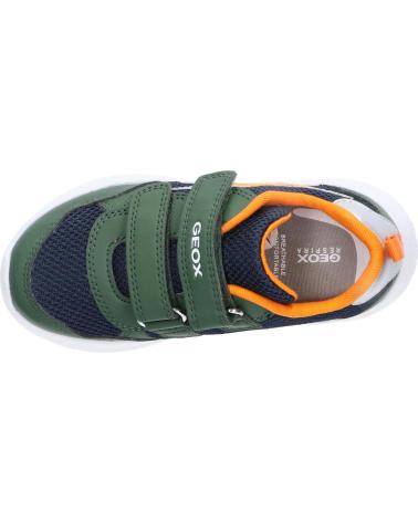 Sportif pour Garçon GEOX B254UA 01454 B SPRINTYE C3231 DK GREEN- ORANGE VERDE