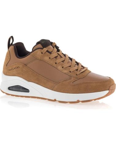 Deportivas de Hombre SKECHERS SNEAKERS UNO HOMBRE CUERO MARRóN