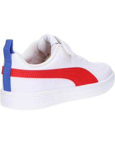 ZAPATILLAS PUMA RICKIE AC 385836-05 BLANCAS CON RAYA ROJA 05-WHITE-HIGHRISK