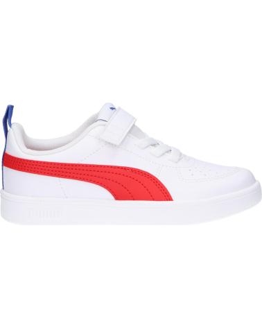 ZAPATILLAS PUMA RICKIE AC 385836-05 BLANCAS CON RAYA ROJA 05-WHITE-HIGHRISK