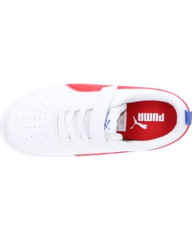 ZAPATILLAS PUMA RICKIE AC 385836-05 BLANCAS CON RAYA ROJA 05-WHITE-HIGHRISK