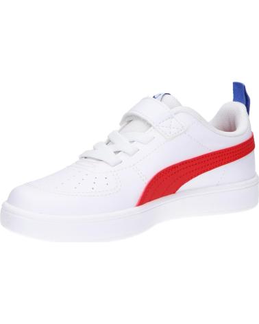 ZAPATILLAS PUMA RICKIE AC 385836-05 BLANCAS CON RAYA ROJA 05-WHITE-HIGHRISK