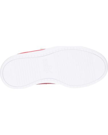 ZAPATILLAS PUMA RICKIE AC 385836-05 BLANCAS CON RAYA ROJA 05-WHITE-HIGHRISK