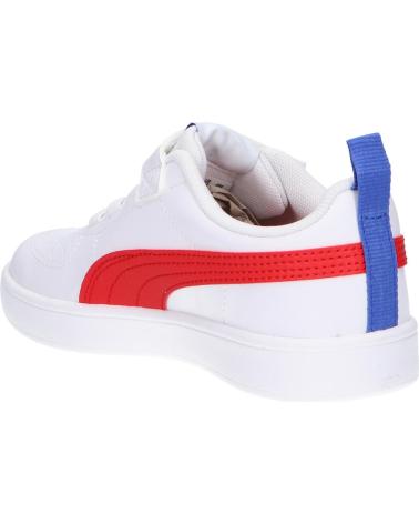 ZAPATILLAS PUMA RICKIE AC 385836-05 BLANCAS CON RAYA ROJA 05-WHITE-HIGHRISK