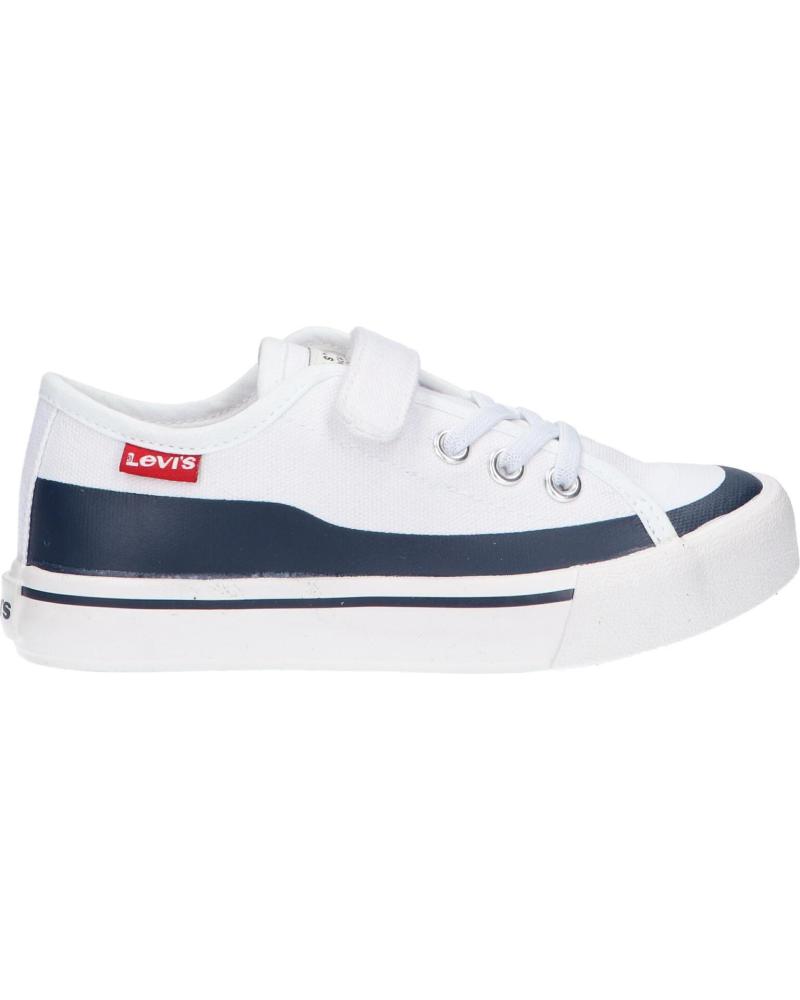 girl and boy Trainers LEVIS VORI0100T SQUARE 0122 WHT NAVY
