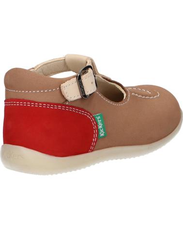 Sapatos de Menina e Menino KICKERS 621016-10 BONBEK-2 113 BEIGE ROUGE