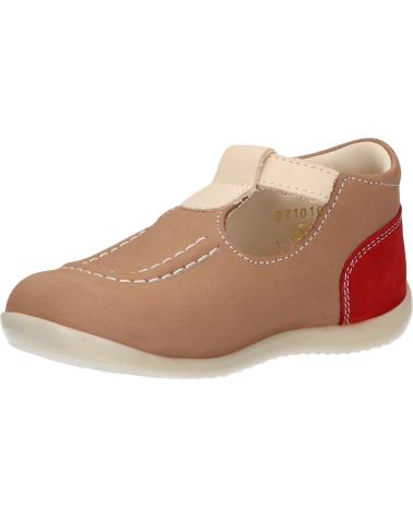 Sapatos de Menina e Menino KICKERS 621016-10 BONBEK-2 113 BEIGE ROUGE