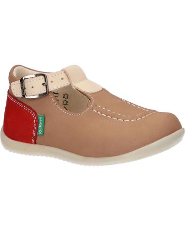 Sapatos de Menina e Menino KICKERS 621016-10 BONBEK-2 113 BEIGE ROUGE