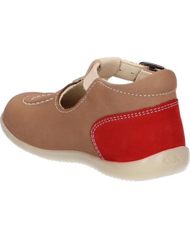 Sapatos de Menina e Menino KICKERS 621016-10 BONBEK-2 113 BEIGE ROUGE