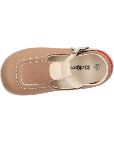 Sapatos de Menina e Menino KICKERS 621016-10 BONBEK-2 113 BEIGE ROUGE