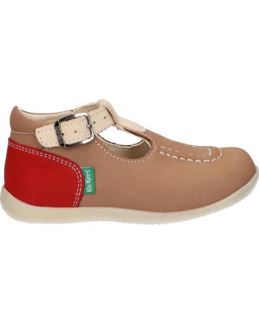 Sapatos de Menina e Menino KICKERS 621016-10 BONBEK-2 113 BEIGE ROUGE