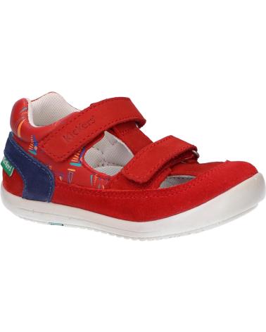 Scarpe per Bambina e Bambino KICKERS 692396-10 KID 43 ROUGE BLEU BATE