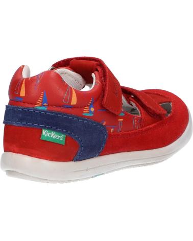 Scarpe per Bambina e Bambino KICKERS 692396-10 KID 43 ROUGE BLEU BATE