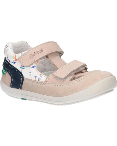 Scarpe per Bambina e Bambino KICKERS 692397-10 KID 31 BLANC CASSE BLE