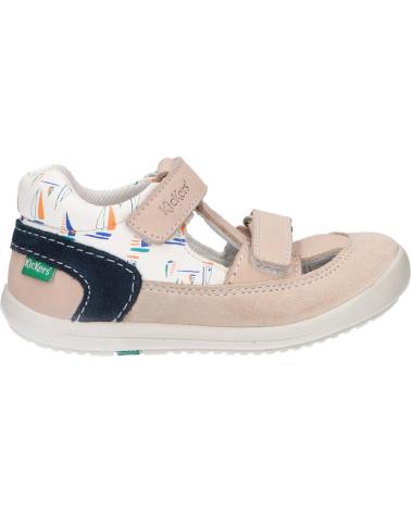 Scarpe per Bambina e Bambino KICKERS 692397-10 KID 31 BLANC CASSE BLE